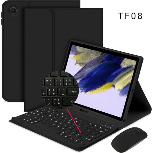 TF08-PTSB-Samsung Cover for Galaxy Tab with Keyboard, with Arabic Bluetooth Wireless Keyboard with Magnetic Catch, Support for S Pen, Folio