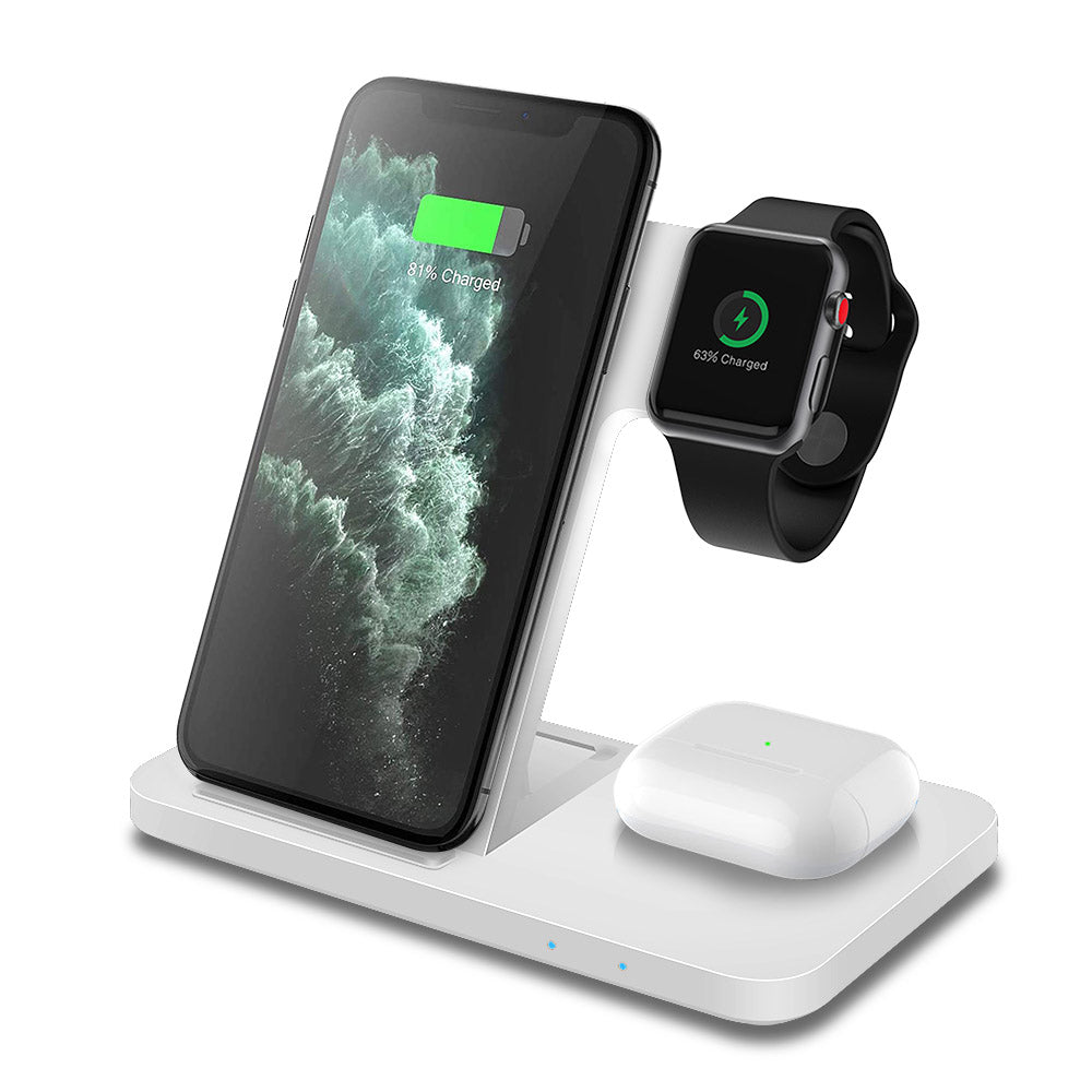 15W 4 in 1 Qi Wireless Charger Stand For iPhone 13 12 11 XS XR X Fast Charging Dock Station For Apple Watch 6/5/4/3/2 AirPod Pro