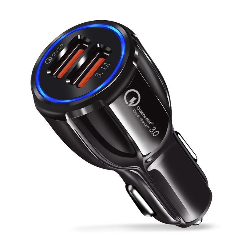 18W 3.1A Car Charger Quick Charge 3.0 Universal Dual USB Fast Charging QC For iPhone Samsung Xiaomi Mobile Phone In Car Chargers