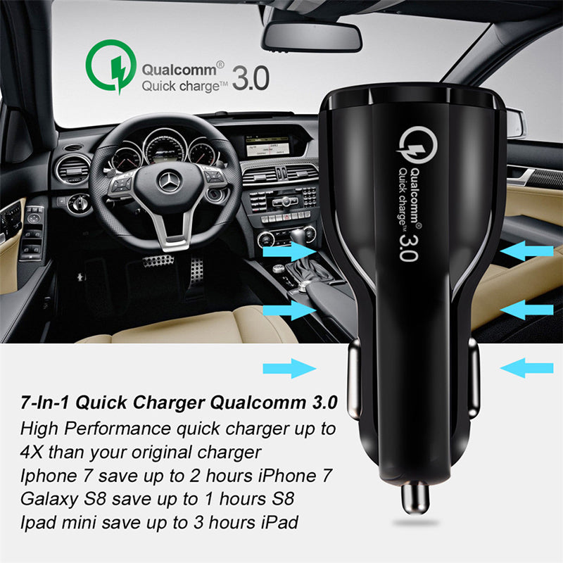 18W 3.1A Car Charger Quick Charge 3.0 Universal Dual USB Fast Charging QC For iPhone Samsung Xiaomi Mobile Phone In Car Chargers