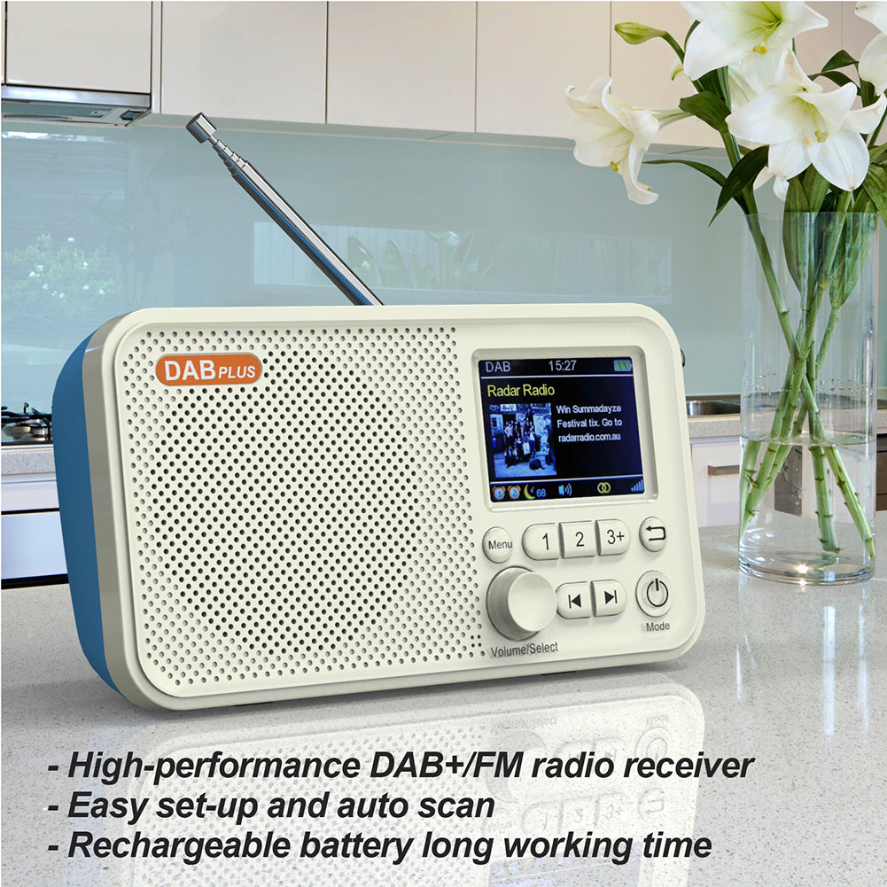 2.4 inch LCD Screen Desktop Alarm Clock DAB DAB+ FM Bluetooth-compatible Broadcasting Radio MP3 Player For European