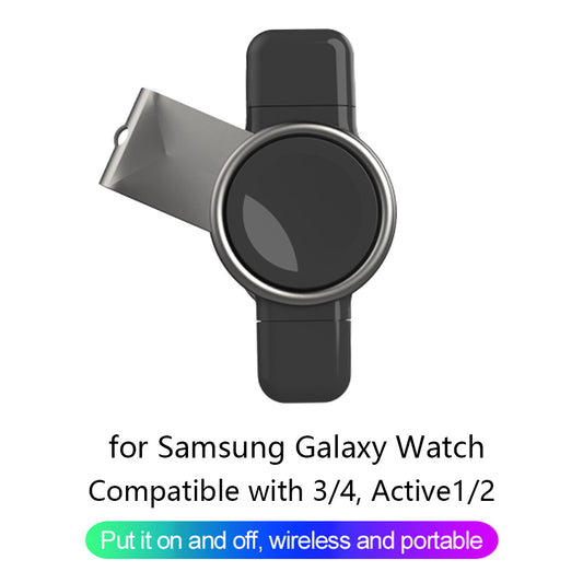 2 in 1 USB Type C Ports Smart Watch Magnetic Charger Portable Wireless Charging Dock for Samsung Galaxy Watch 3/4 Active 1/2