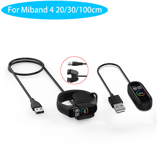 20cm/30cm/1m Replacement Charger Cable USB Fast Charging Data Cable for Xiaomi Mi Band 4 Charger Smart Watch Charge