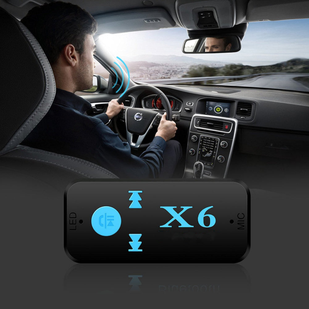 3.5mm Interface Audio Bluetooth Receiver Car Bluetooth Compatible Receiver Upgrade New Version X6 Plus Insert TF Card Walkman