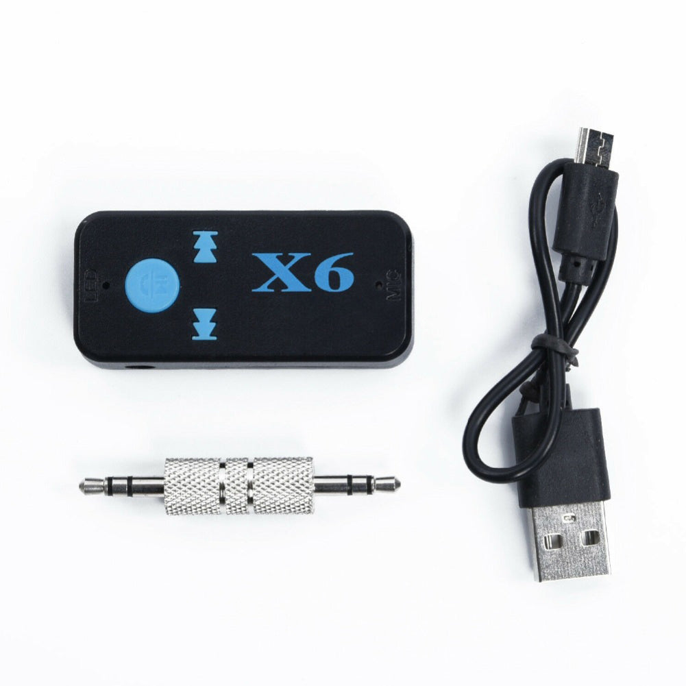 3.5mm Interface Audio Bluetooth Receiver Car Bluetooth Compatible Receiver Upgrade New Version X6 Plus Insert TF Card Walkman