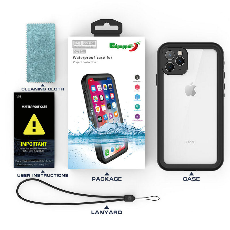 360 Full Protection IP68 Waterproof Case For IPhone 12 Pro Max 12 Mini IPhone 11 11Pro X Xs XR Cover Diving Swimming Funda Coque