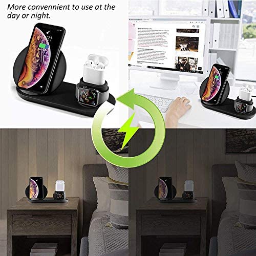 Carregador Wireless 3 em 1 Qi Indução 10W/7W - Apple Watch/Airpod/iPhone X/XR 6,1"