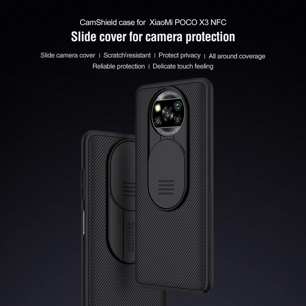 SZAMBIT XiaoMi Cover, CamShield Series Cover with Sliding Camera Cover, Slim and Stylish Protective Cover for XiaoMi - Black