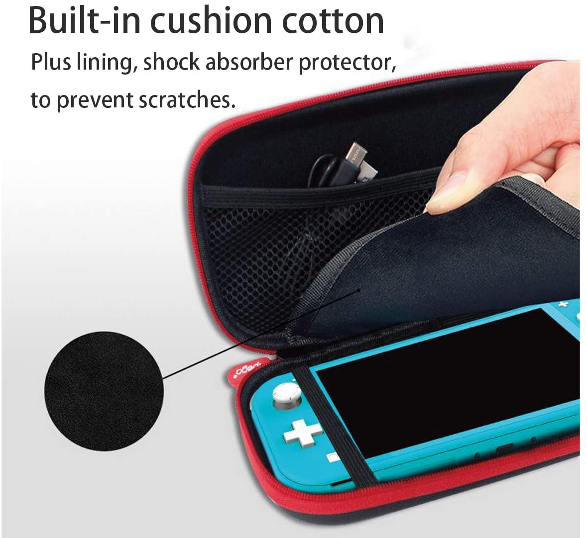 ipega PG-SL010 Switch Lite Game Host Storage Bag Game Controller Storage Bag EVA Compression Protection Zipper Hard Bag for Nintendo Switch lite