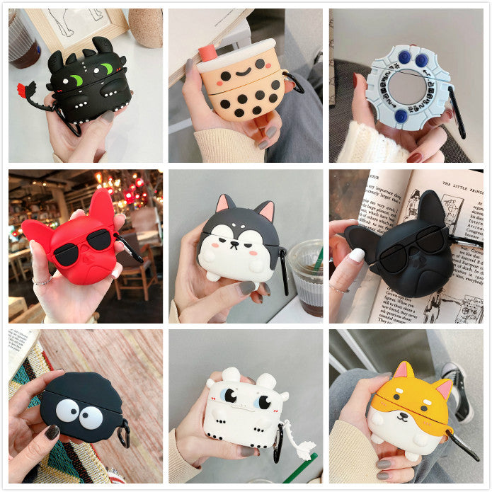 Cases For Huawei FreeBuds Pro Case Cute Cartoon Dog Bubble Tea Earphone Case for Freebuds  Pro Fashion Soft Protect Cover Funda