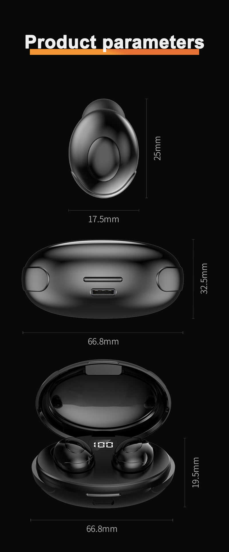 T5 TWS Bluetooth 5.0 Earphones Wireless Earbuds LED Display Dual Earbuds Bass Stereo Headphones For Huawei Xiaomi IPhone