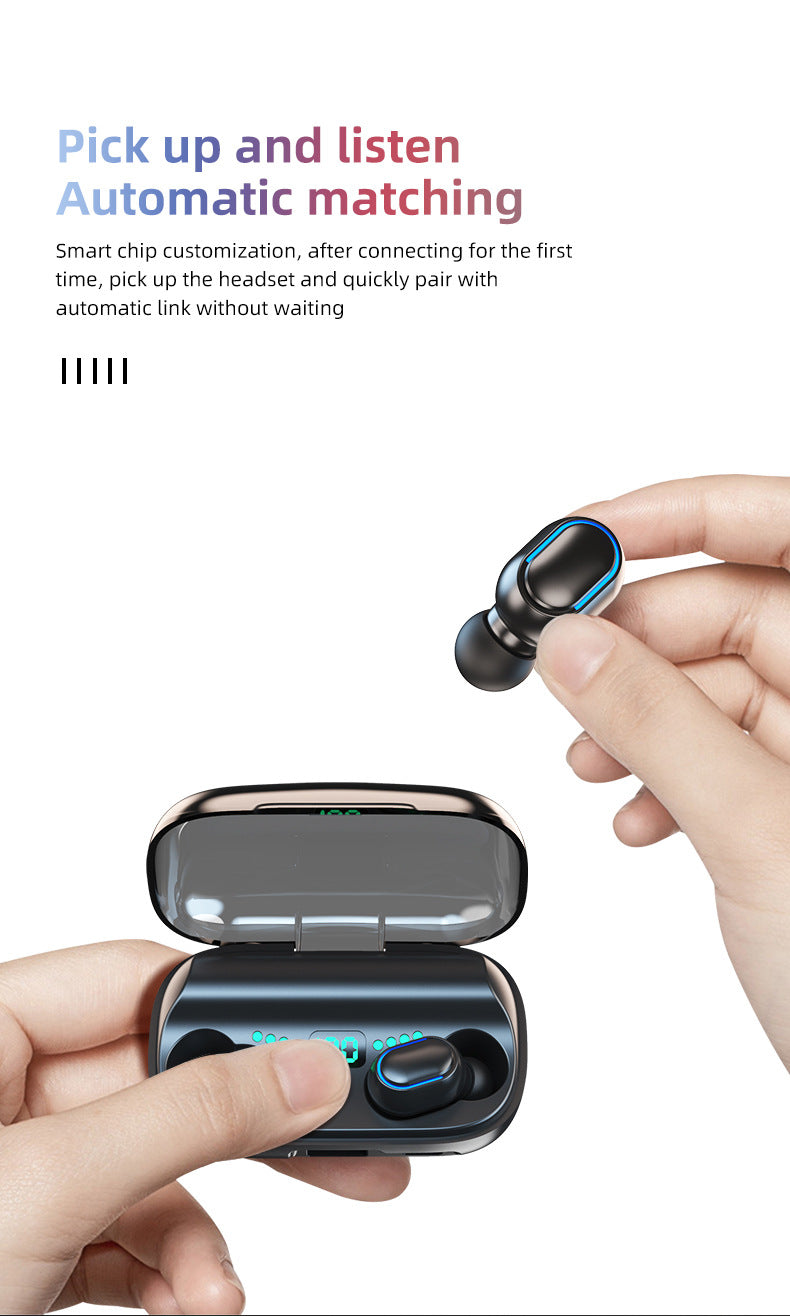 T11 TWS Wireless Bluetooth 5.0 Earphones 1800 mAh Charging Box HiFi Stereo Sports Waterproof Wireless Headphone With Microphone