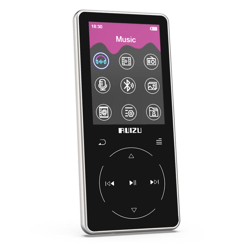 New Metal Original RUIZU D16 Bluetooth MP3 Player 2.4inch 8GB HIFI Music Video Player With FM Radio E-Book Built-in Speaker