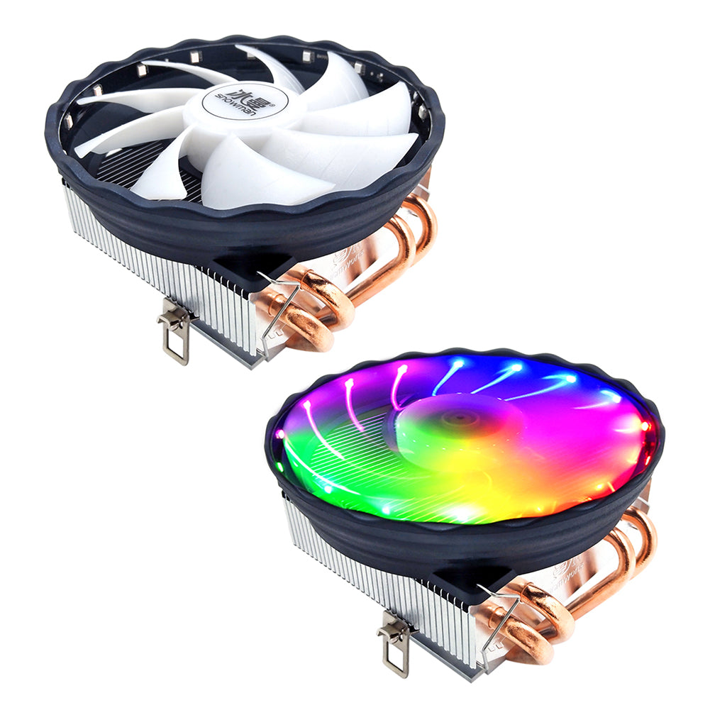 SNOWMAN 4 Heat Pipes CPU Cooler 4 Pin PWM RGB PC quiet Intel LGA 2011 1200 1150 1151 1155 1366 775 AM4 AM3 AM2 CPU Cooling Fan