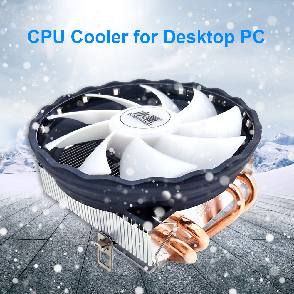 SNOWMAN 4 Heat Pipes CPU Cooler 4 Pin PWM RGB PC quiet Intel LGA 2011 1200 1150 1151 1155 1366 775 AM4 AM3 AM2 CPU Cooling Fan