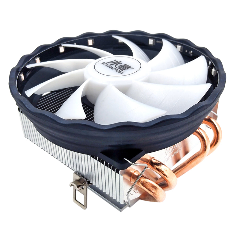 SNOWMAN 4 Heat Pipes CPU Cooler 4 Pin PWM RGB PC quiet Intel LGA 2011 1200 1150 1151 1155 1366 775 AM4 AM3 AM2 CPU Cooling Fan