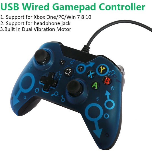 USB Wired Controller For Xbox PC Game Controller For Adapting 7 8 10 Xbox One Joystick Handle With Dual Vibration High Quality