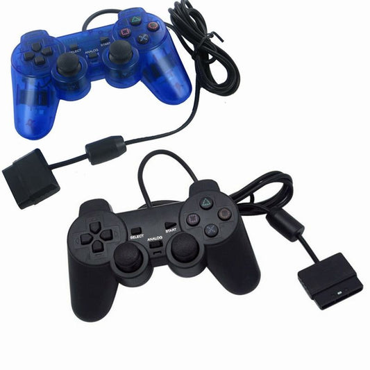 Wired Gamepad Transparent Red/purple/blue/black Game Controller Handle Suitable For PS2 Handle Gaming Devices Touch Sensitive