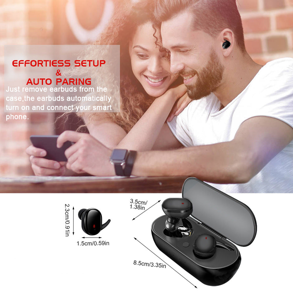 Y30 TWS Wireless headphones 5.0 Earphone Noise Cancelling Headset Stereo Sound Music In-ear Earbuds For iphone smart phone