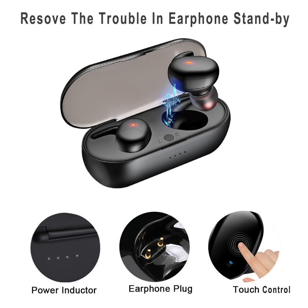 Y30 TWS Wireless headphones 5.0 Earphone Noise Cancelling Headset Stereo Sound Music In-ear Earbuds For iphone smart phone