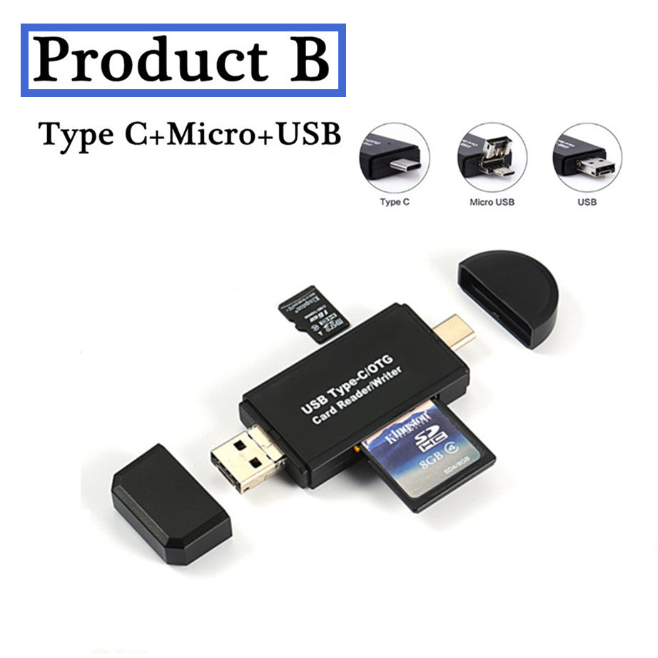 YIGETOHDE OTG Micro SD Card Reader USB 3.0 Card Reader 2.0 For USB Micro SD Adapter Flash Drive Smart Memory Card Reader Type C